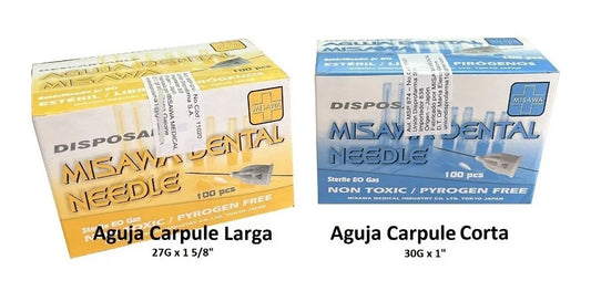 Agujas Carpule Cortas Y Largas  Misawa (Caja X 100)