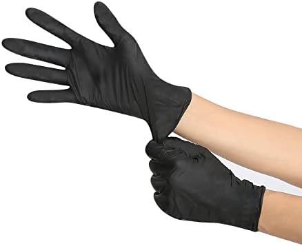 Guantes Nitrilo Negro Descartables - Bg Caja X 100 Un